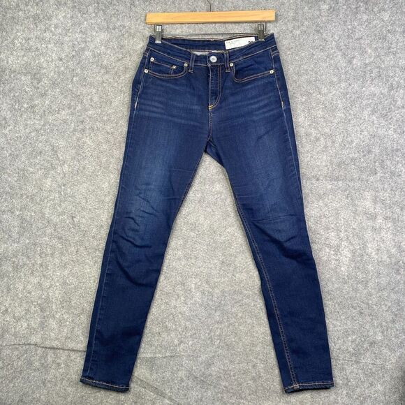 Rag & Bone Women's Cate Dark Wash Denim Mid Rise Skinny Jeans Size 26 - Picture 1 of 12